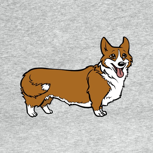 Pembroke Welsh Corgi Red and White by RJKpoyp
